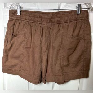 Old Navy Women’s Shorts Linen Blend Brown High Rise Size M